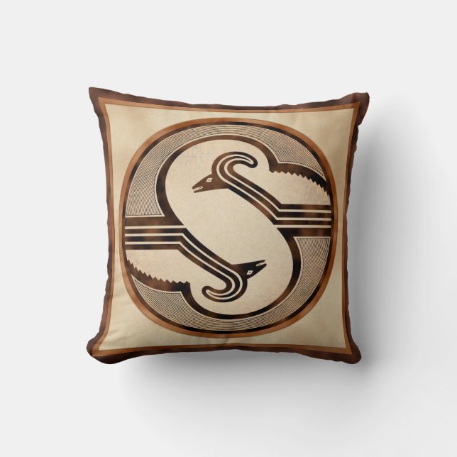 Mimbres Rams Throw Pillow (Front)