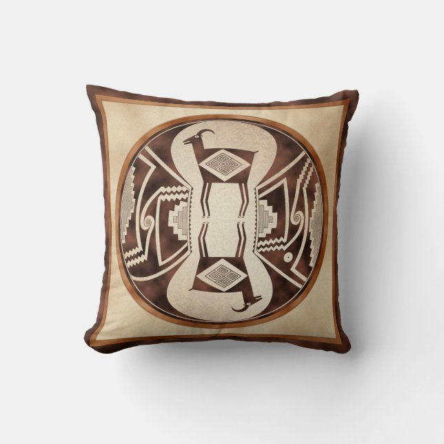 Mimbres Sheep Throw Pillow (Front)