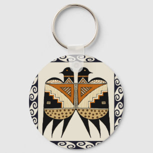 Mimbres Twin Birds Keychain
