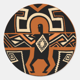 Mimbres Warrior Classic Round Sticker