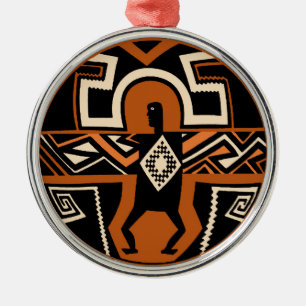 Mimbres Warrior Metal Ornament