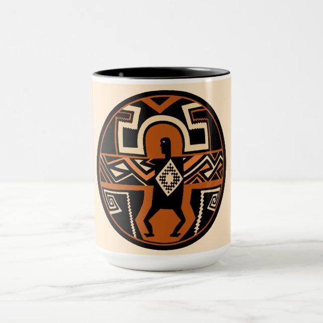 Mimbres Warrior Mug (Center)