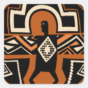 Mimbres Warrior Square Sticker
