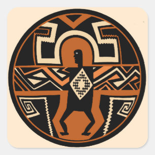 Mimbres Warrior Square Sticker