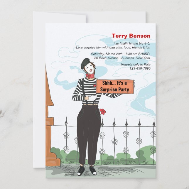 Mime Adore Invitation (Front)