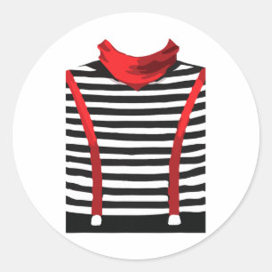 Mime Artist Performer Arts Halloween Costume Cospl Classic Round Sticker