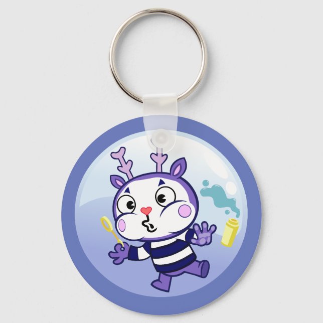 Mime in a Bubble Keychain (Front)