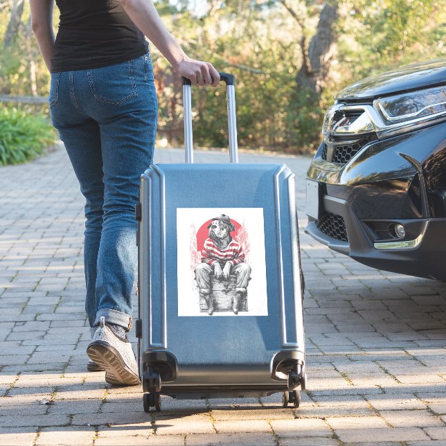 Mime Mastiff � Silent Funny Dog (Suitcase Insitu)