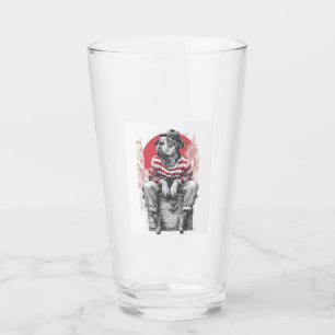 Mime Mastiff � Silent Funny Dog Glass