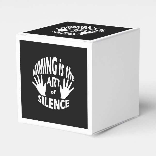 Mime Pantomime Art of Silence Favor Box (Front Side)