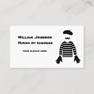Mime Pantomime Miming Mon Carte de visite d'entrep