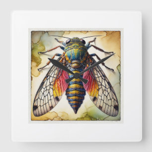 Mimeryssamena Butterfly 010924IREF209 - Watercolor Square Wall Clock