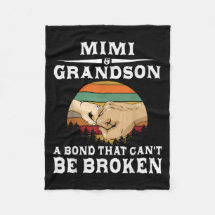 Mimi And Grandson A Bond That Can't Be Broken Fleece Blanket