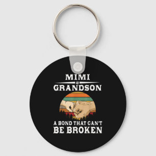 Mimi And Grandson A Bond That Can't Be Broken  Keychain