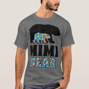 Mimi Bear Autism Awareness  T-Shirt