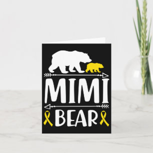 Mimi Bear Childhood Cancer Awareness Gift Mom Of A Card