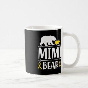 Mimi Bear Childhood Cancer Awareness Gift Mom Of A Coffee Mug