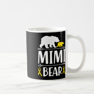Mimi Bear Childhood Cancer Awareness Gift Mom Of A Coffee Mug