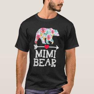 Mimi Bear Mom Grandma Floral Happy Mother's Day Ch T-Shirt