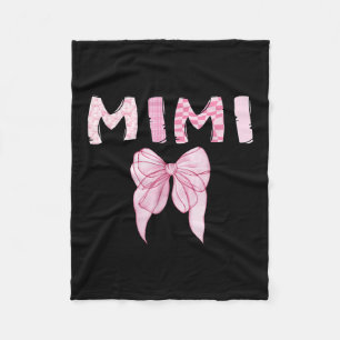 Mimi Birthday Girl Matching Coquette Nk Bow  Fleece Blanket