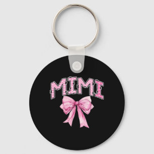 Mimi Birthday Girl Matching Coquette nk Bow Keychain