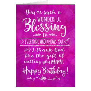 Mimi Birthday, You're a Blessing