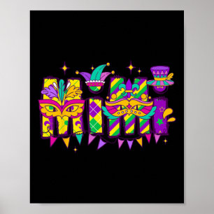Mimi Bundle Mardi Gras Happy Mardi Gras Family  Poster