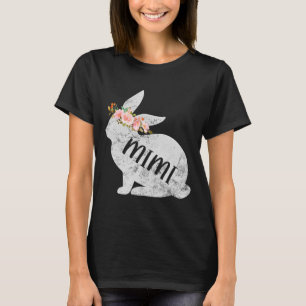 Mimi Bunny Matching Family Floral Bunny Rabbit Eas T-Shirt