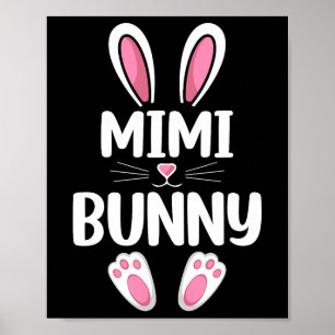 Mimi Bunny Matching Family Mimi Easter Day Poster