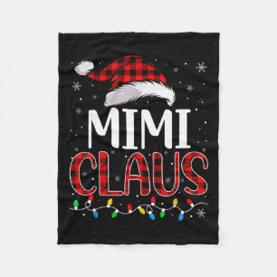 Mimi Claus Christmas Lights Matching Family Xmas P Fleece Blanket