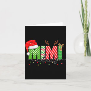 Mimi Claus Christmas Lights Pajama Family Matching Card