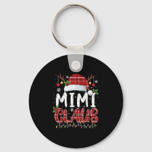 Mimi Claus Christmas Lights Pajama Family Matching Keychain