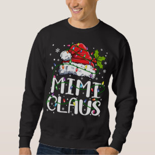 Mimi Claus Christmas Lights Pajama Family Matching Sweatshirt