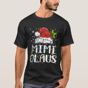 Mimi Claus Christmas Lights Pajama Family Matching T-Shirt