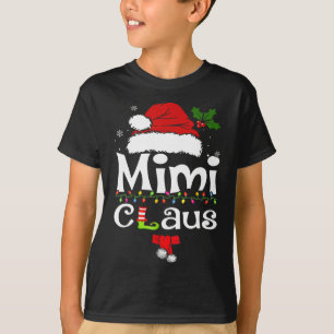 Mimi Claus Christmas Pajama Family Matching Xmas T-Shirt