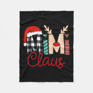 Mimi Claus Reindeer Christmas  Fleece Blanket