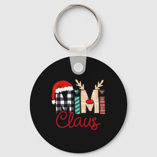 Mimi Claus Reindeer Christmas  Keychain (Front)