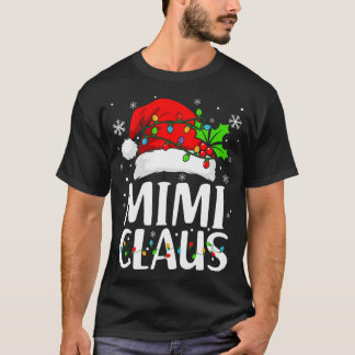 Mimi Claus Shirt Christmas Lights Pajama Family