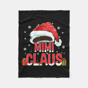 Mimi Claus Shirt Group Matching Family Christmas  Fleece Blanket
