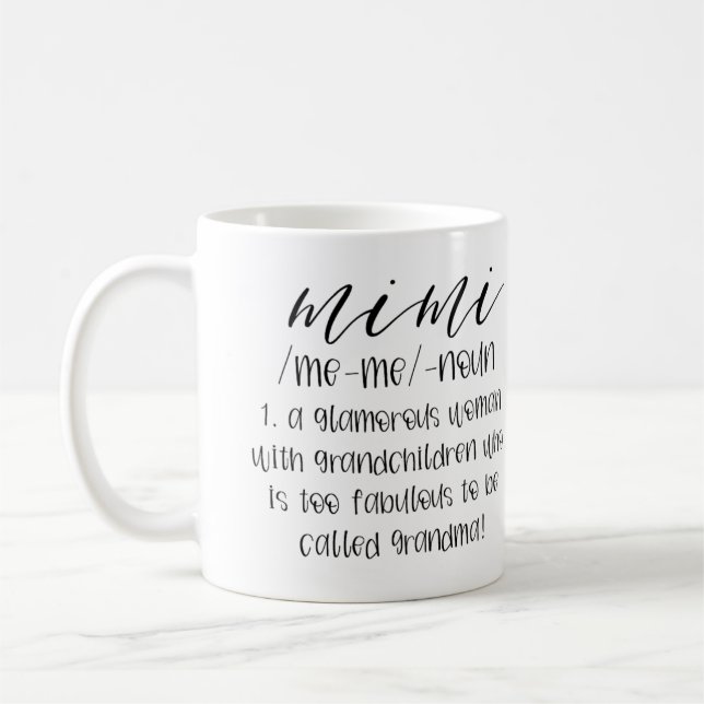 Mimi Coffee Mug Grandma Coffee Mug Fête des mères (Gauche)
