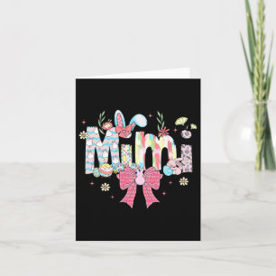 Mimi Easter Coquette Bow Happy Easter Bunny Rabbit Card