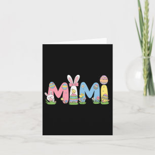 Mimi Easter Coquette Bow Happy Easter Bunny Rabbit Card