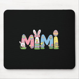 Mimi Easter Coquette Bow Happy Easter Bunny Rabbit Mouse Pad
