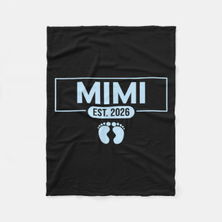 Mimi Est 2026 Baby Announcement New Mimi  Fleece Blanket