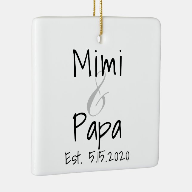 Mimi et Papa Premier enfant Ornement (Droite)