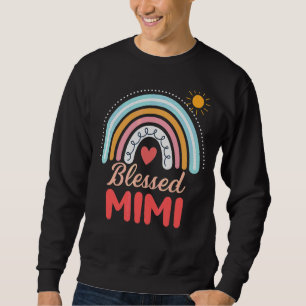 Mimi For Grandma Family Rainbow Graphic 1 Sweatshirt