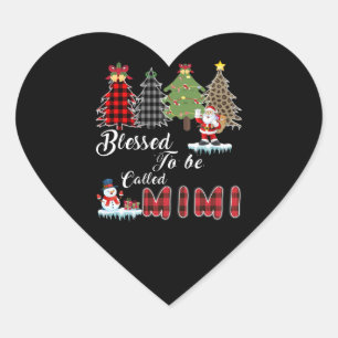 Mimi Gift Blessed To Be Called Mimi Heart Sticker