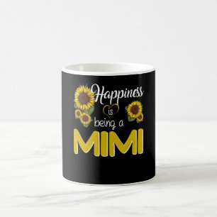 Mimi Gift   Happiness Is Being A MiMi Sunflower Coffee Mug