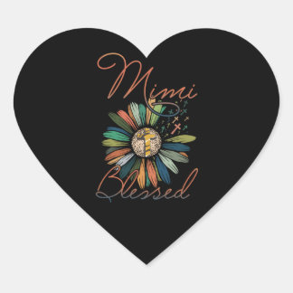 Mimi Gift | Mimi Blessed Flower Colourful Heart Sticker