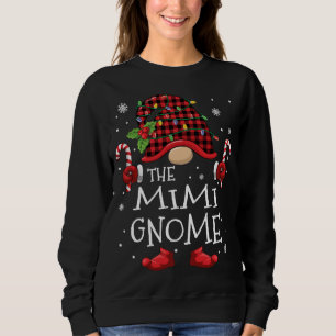 Mimi Gnome Buffalo Plaid Christmas Tree Family Xma Sweatshirt